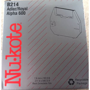 Nukote B214 Adler Royal Alpha 600 Black Correctable Film 7.8mm x 173.7M